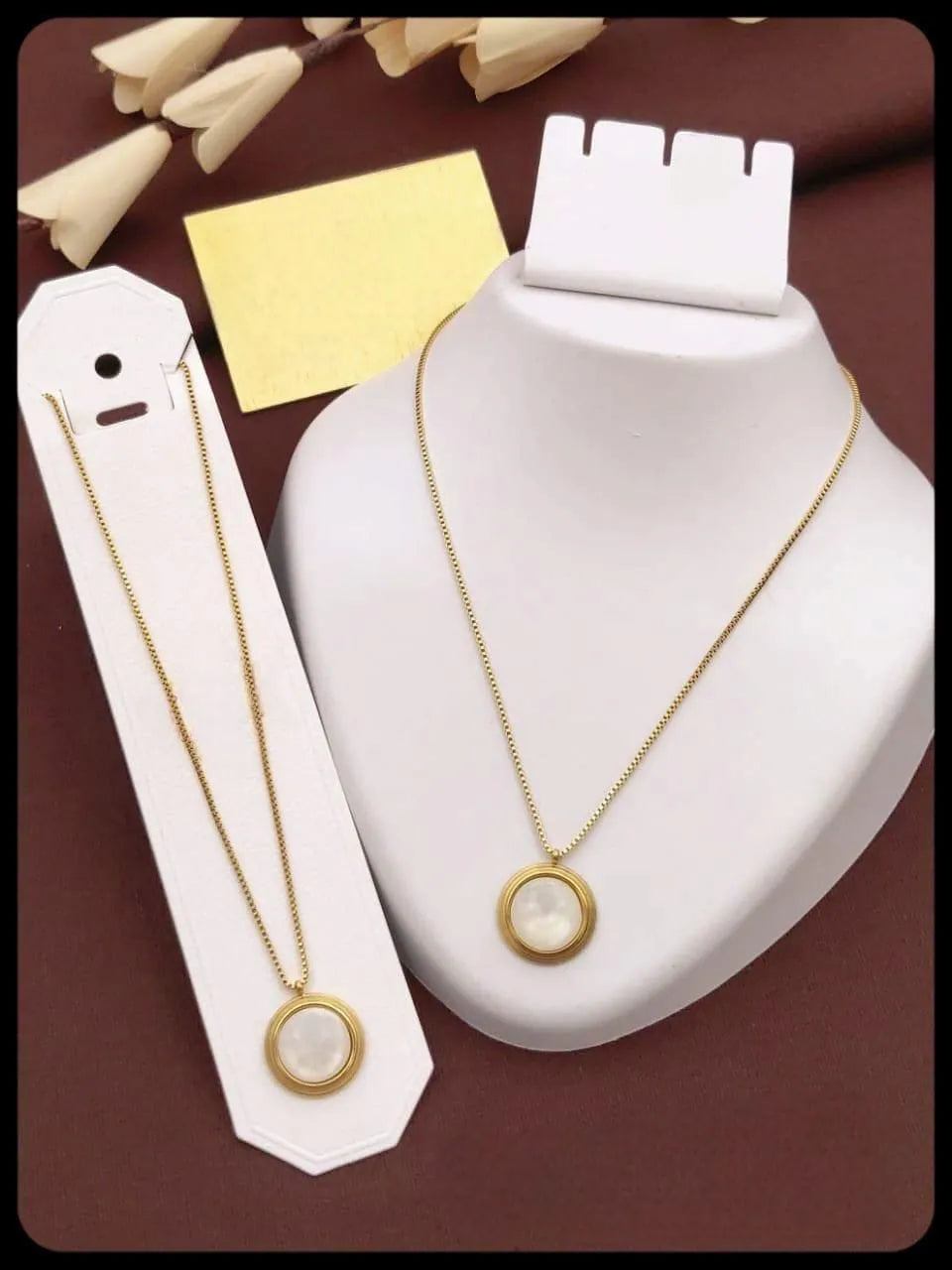 Pearl Ring Pendant Necklace