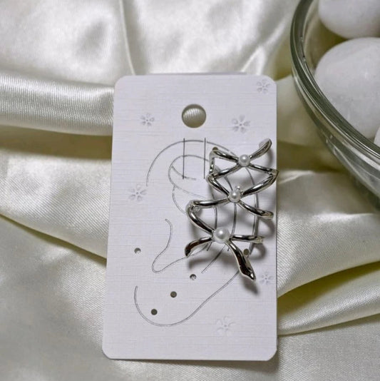 Pearline Triple Bow Ear Cuff