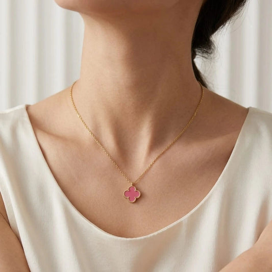 Blush Clover Elegance Necklace