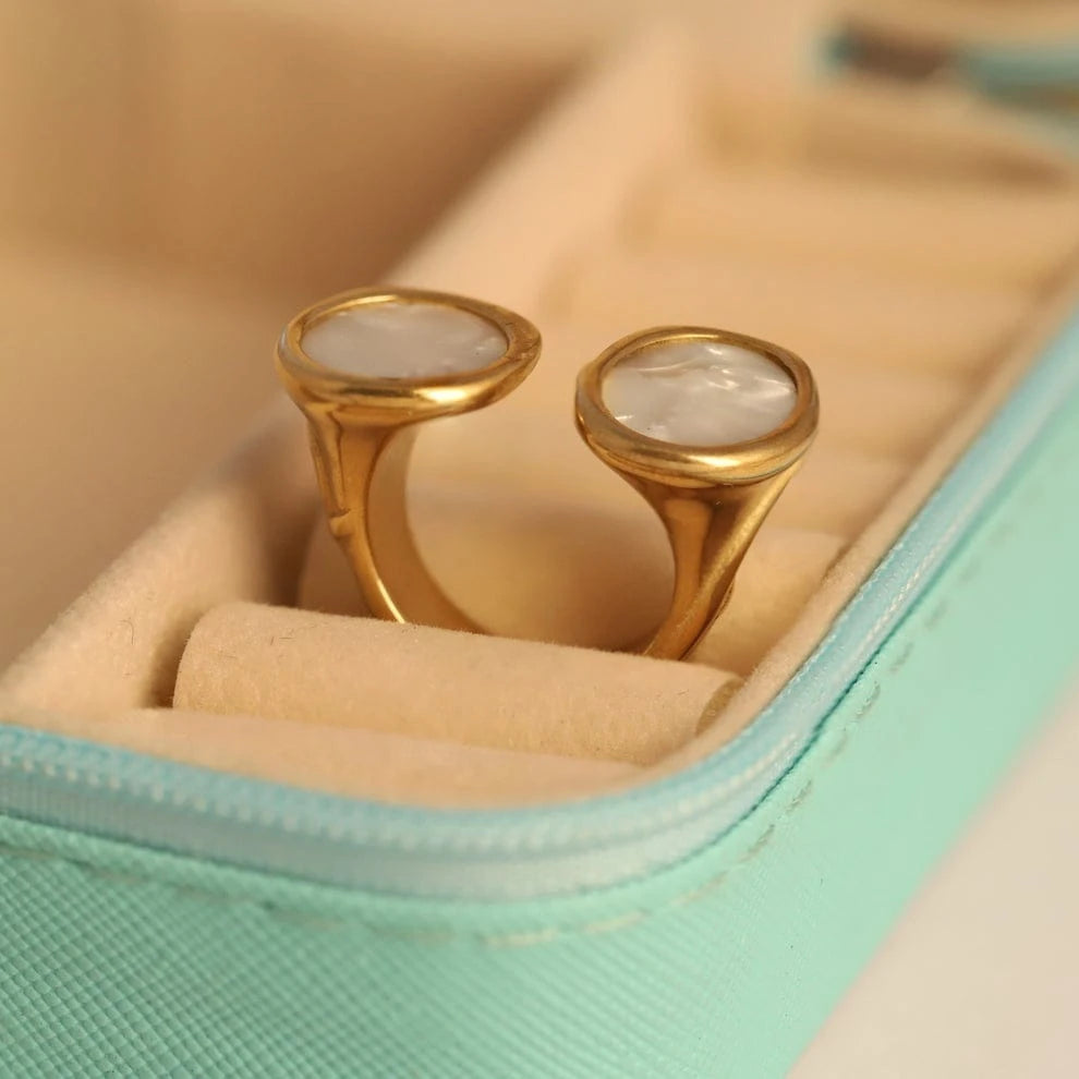 Sculptural Gold Wave Statement Ring
