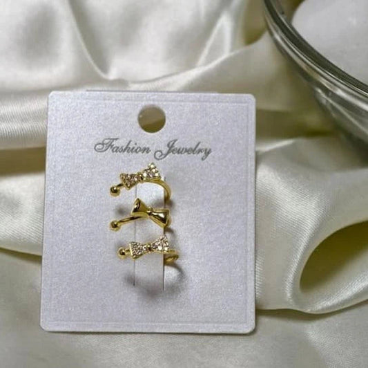 Rivelle Bow Stack Ear Cuff