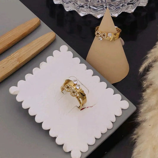 Regalia Bloom Crystal Gold Ring