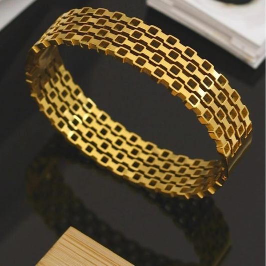 Royal Grid Gold Kada