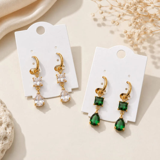Royal Teardrop Duo Earrings
