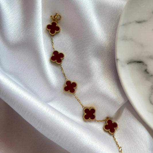 Ruby Clover Chic Bracelet(Mini)