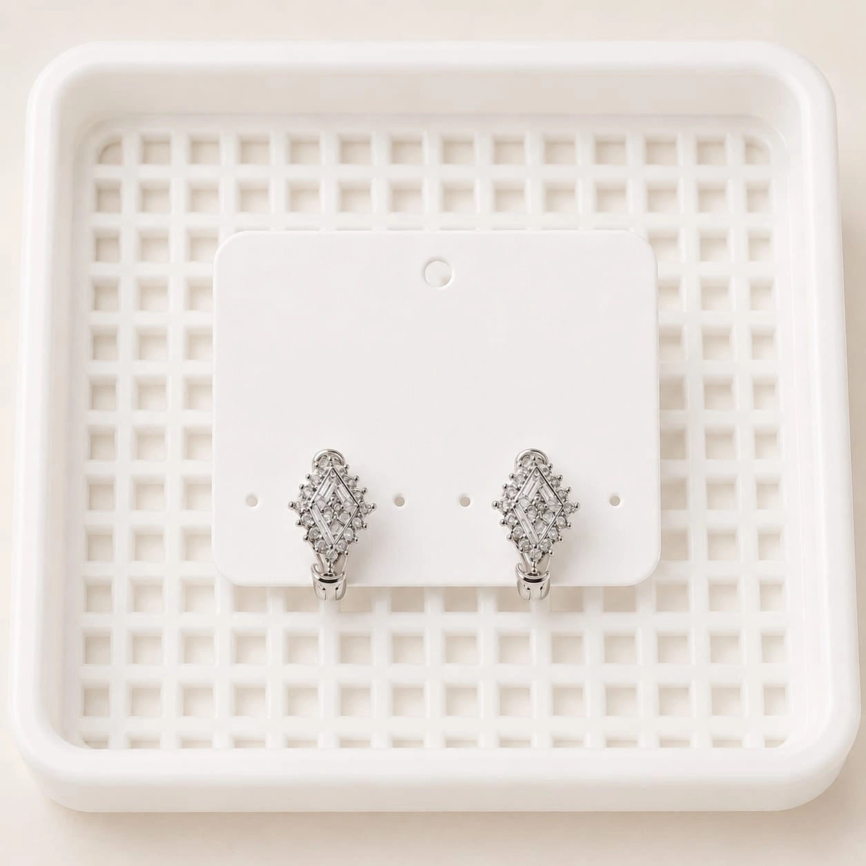 Silver Regal Diamond Hoops