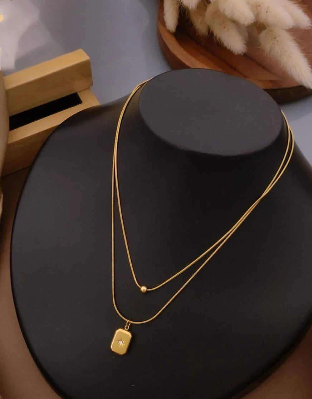 Solara Minimalist Charm Layered Necklace