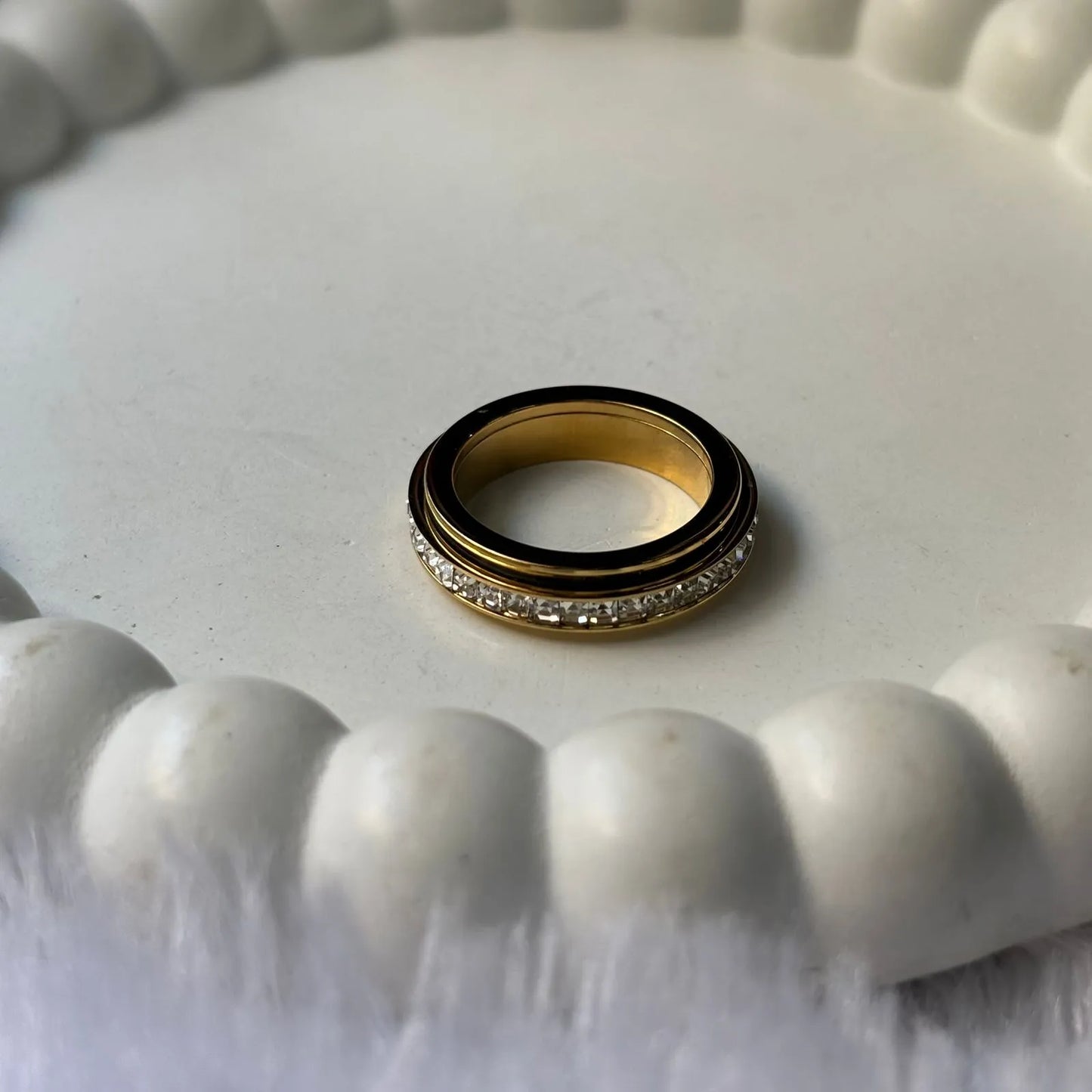 Golden Layered Elegance Anti-Tarnish Ring