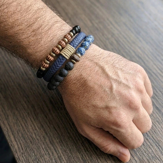 Urban Layered Men’s Bracelet Set