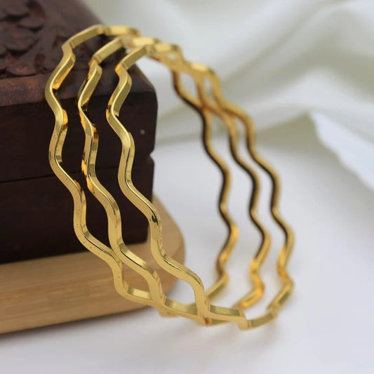 Golden Wave Bangles