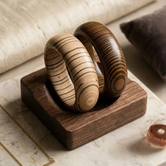 Dual Grain Artisan Wooden Kada