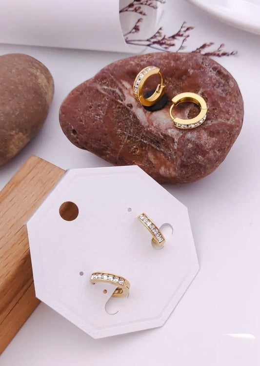 Channel-Set Crystal Hoop Earrings