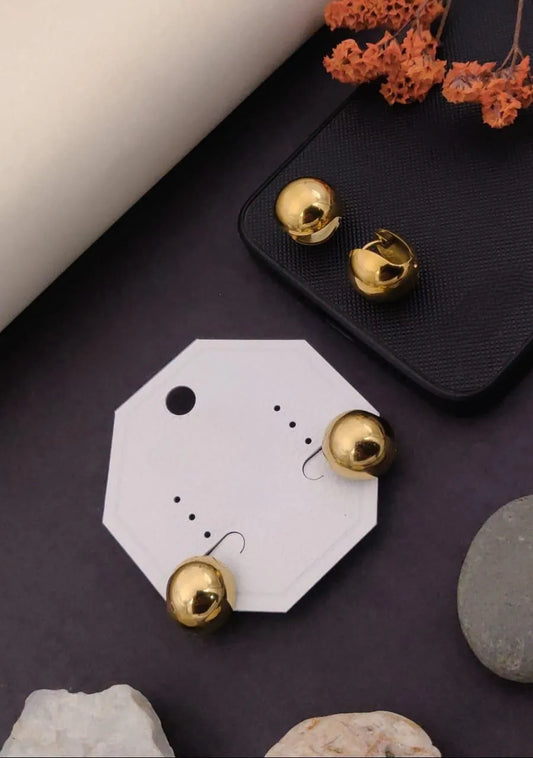 Classic Gold Ball Earrings
