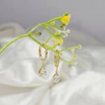 Aurelia Drop Hoop Earrings
