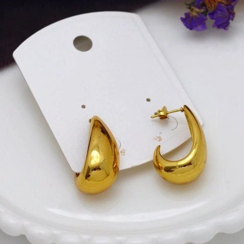 Lunara Drop Hoop Earrings