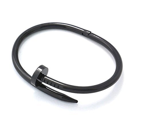 Black Stainless Steel Nail Bracelet