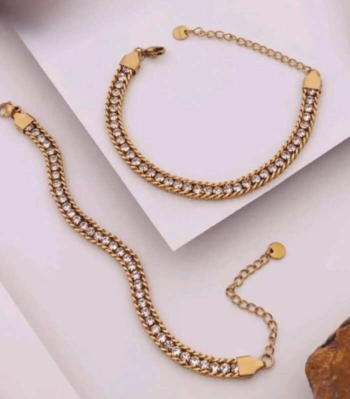 Crystal Gold Anti-Tarnish Bracelet