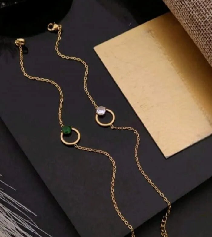 Charming Green White Gold Anti-Tarnish Bracelet