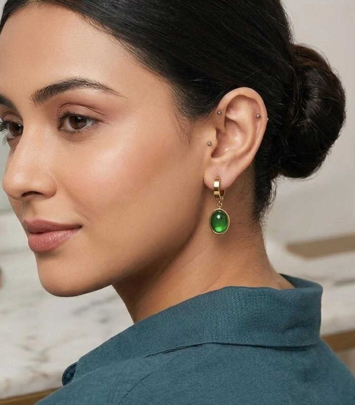 Emerelle Green Gem Drop Earrings