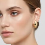 Modern Abstract Gold-Plated Statement Earrings