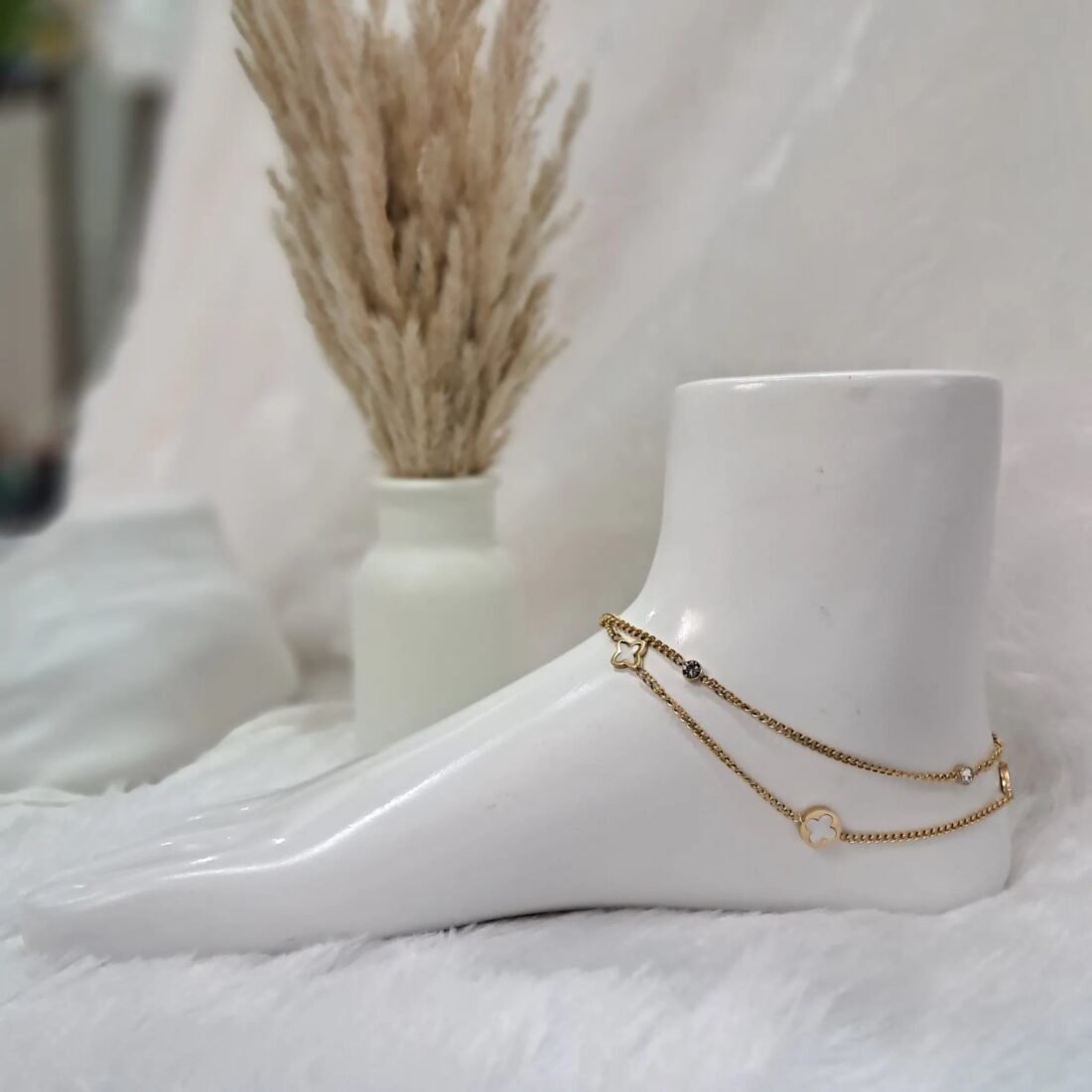 Gold Flower Anklet