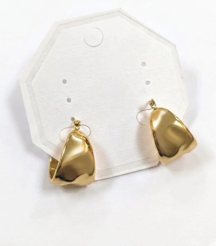 Modern Abstract Gold Drop Earrings