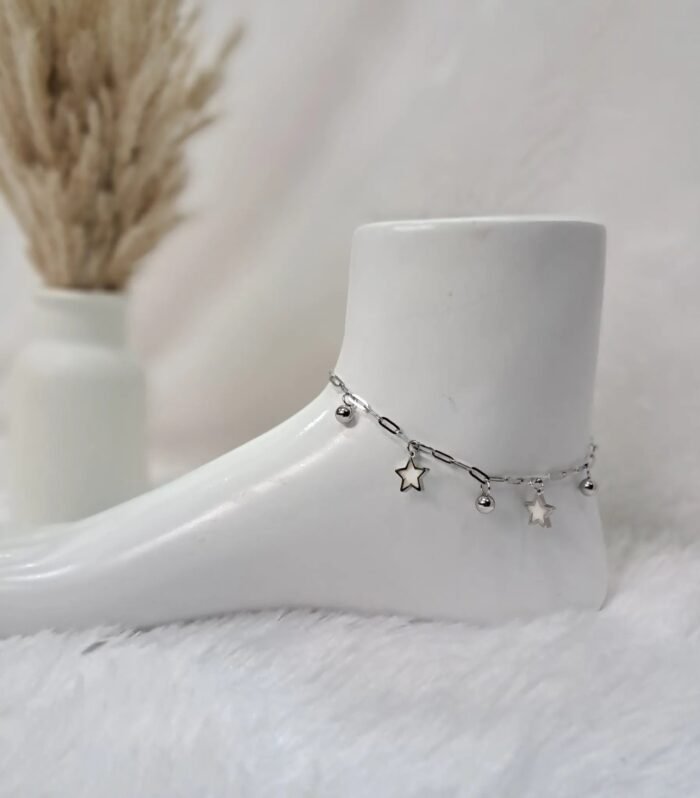 Silver Star Anklet