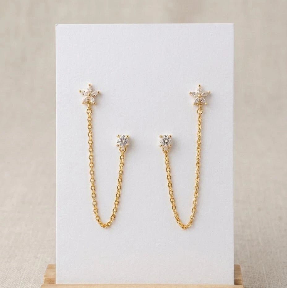Twinkle Star Chain Ear Piercing