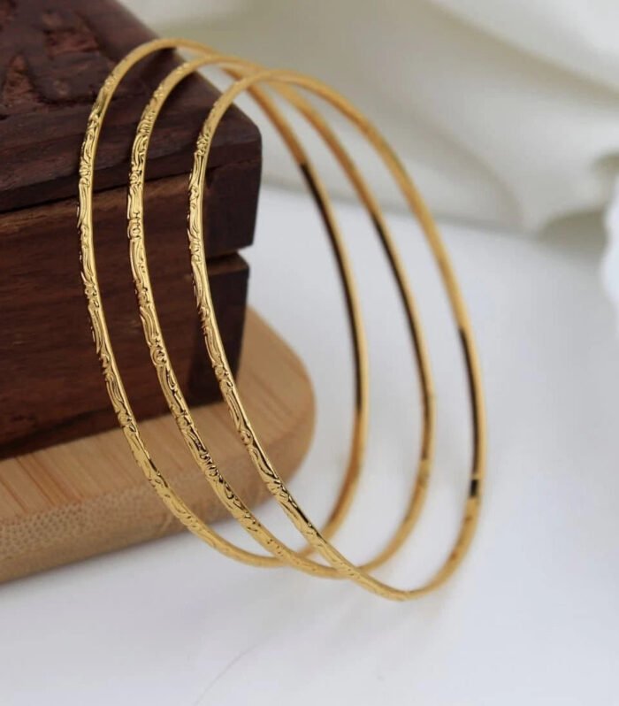 Vintage Grace Engraved Bangles (3SET)