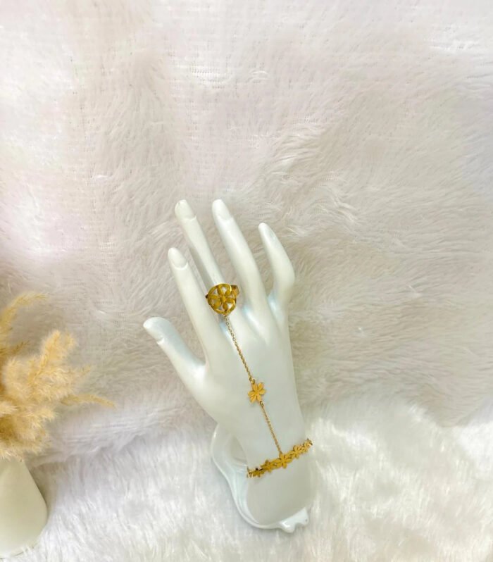 Zaira Floral Gold Hath Panja