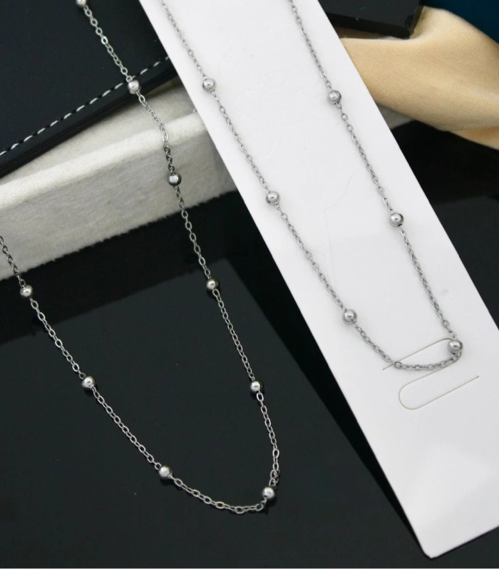 Luna Bead Silver Chain