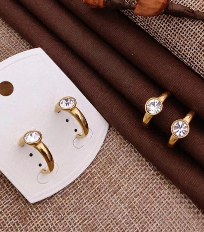 Crystal Glow Minimal Hoop Earrings