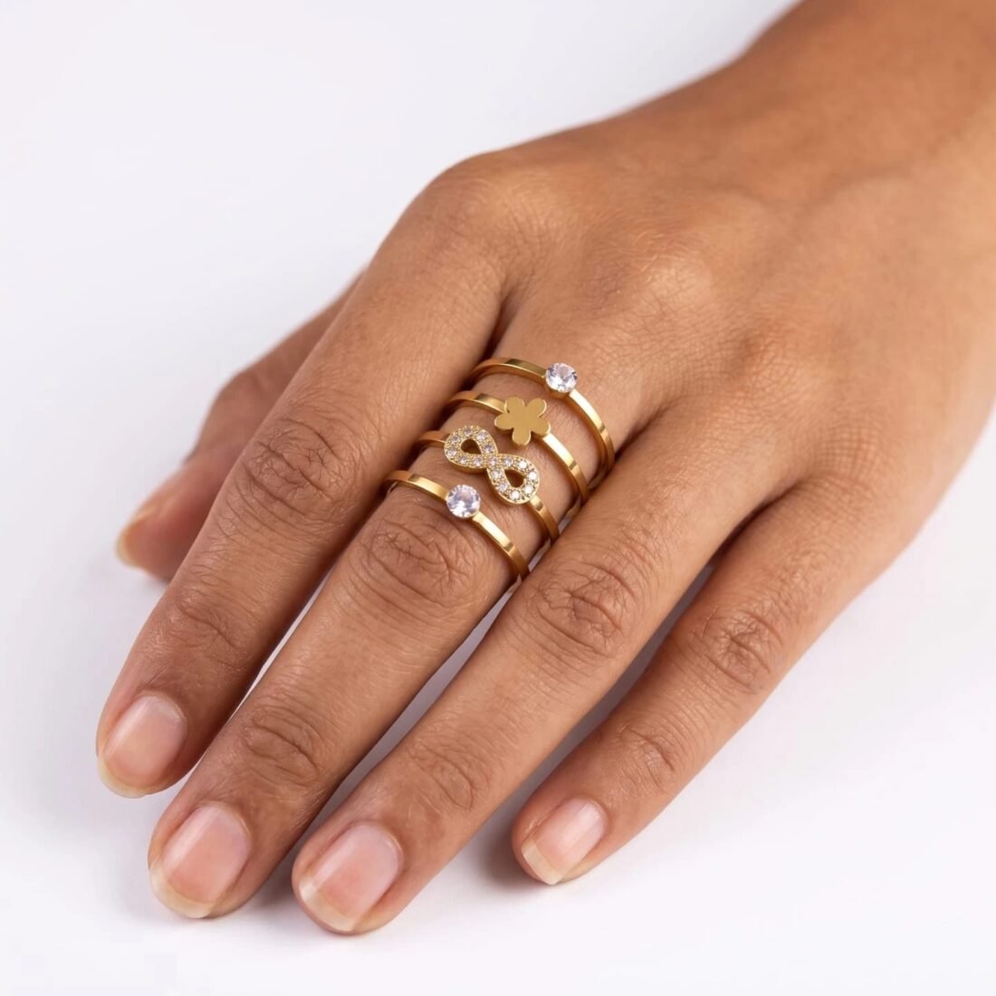 Regalia Bloom Crystal Gold Ring