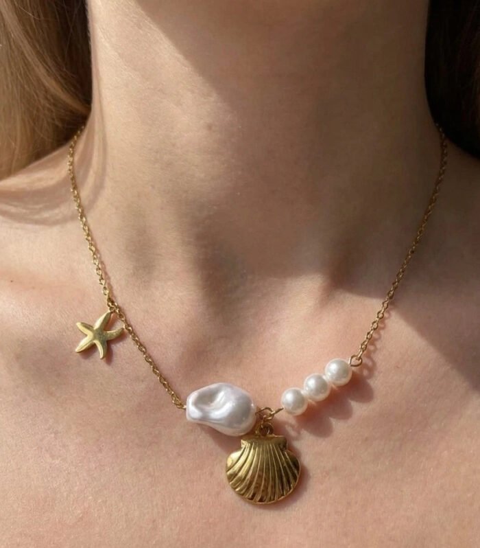 Shell Star Pearl Necklace