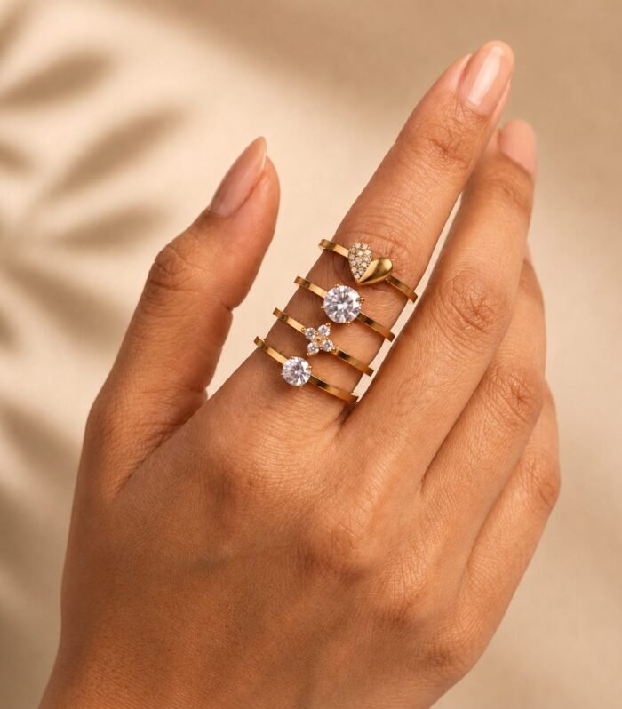 Celina Luxe Heart Crystal Ring