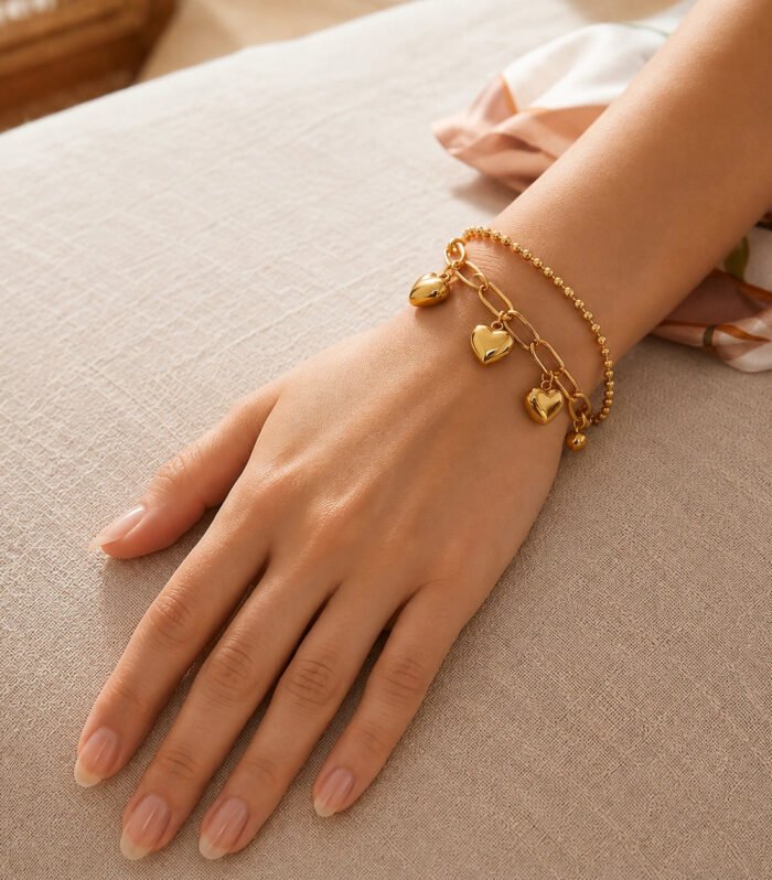 Amoura Layered Heart Bracelet