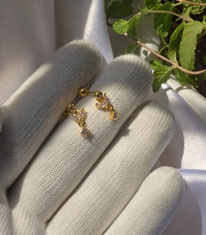Angel Wing Gold Ear Piercing