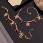 Cherry Gold Chain Bracelet