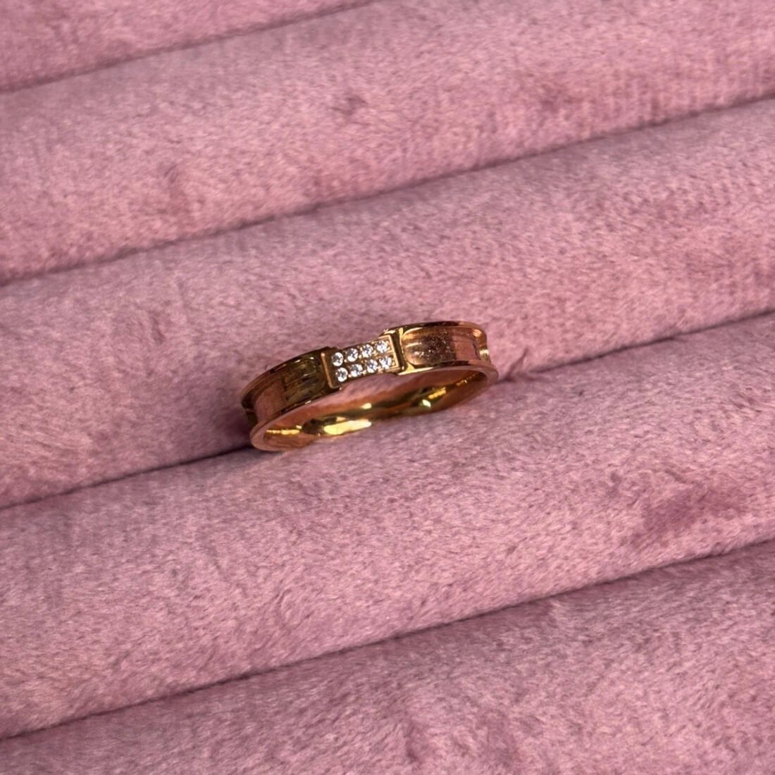 Crystal Band Gold Ring