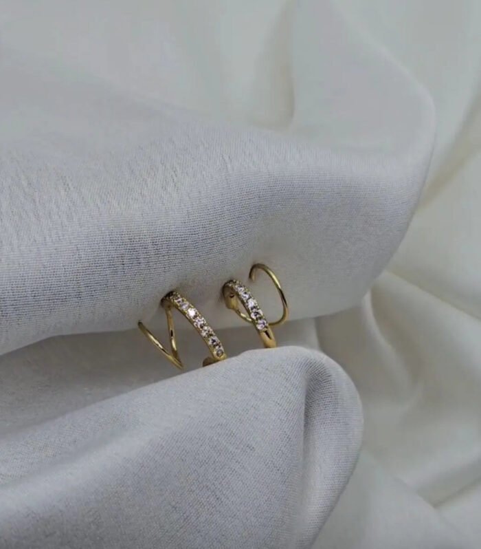 Diamond Inlay Hoop Earrings