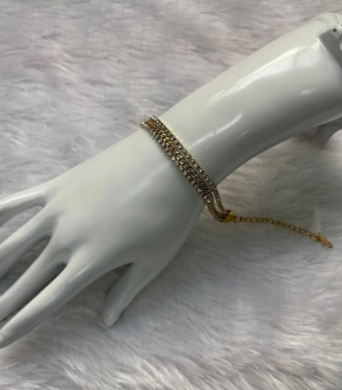 Sparkling Gold Double Row Bracelet