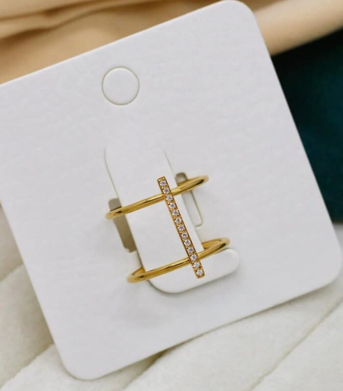 Linea Spark Dual Band Gold Ring