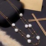 Elara Pearl Cascade Layered Necklace