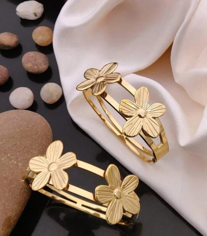 Golden Floral Duo Kada