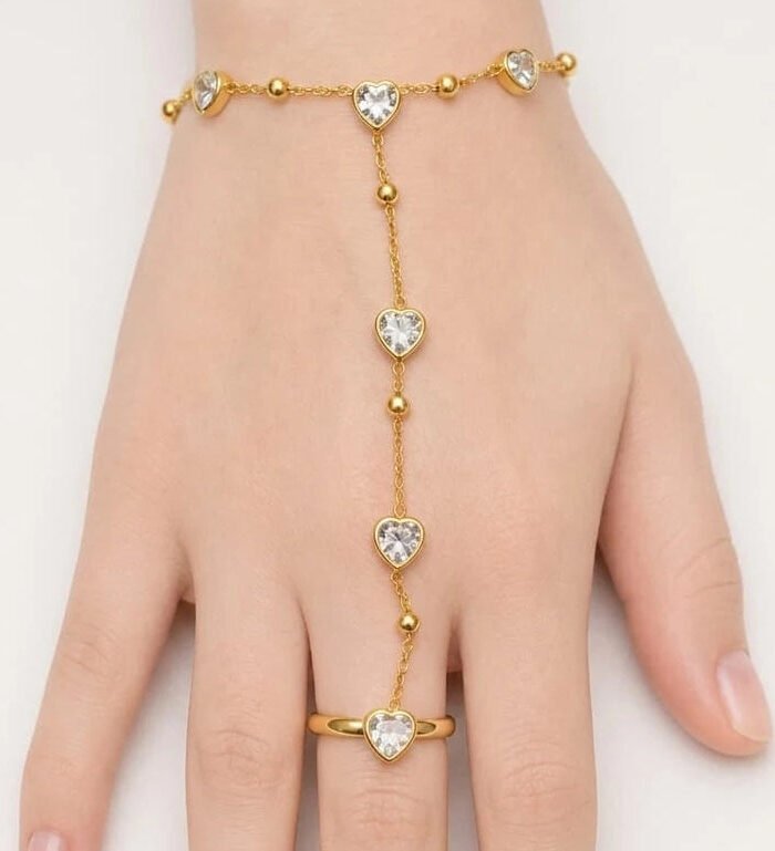 Golden Heart Crystal Hath Panja