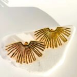 Golden Radiant Fan Earrings