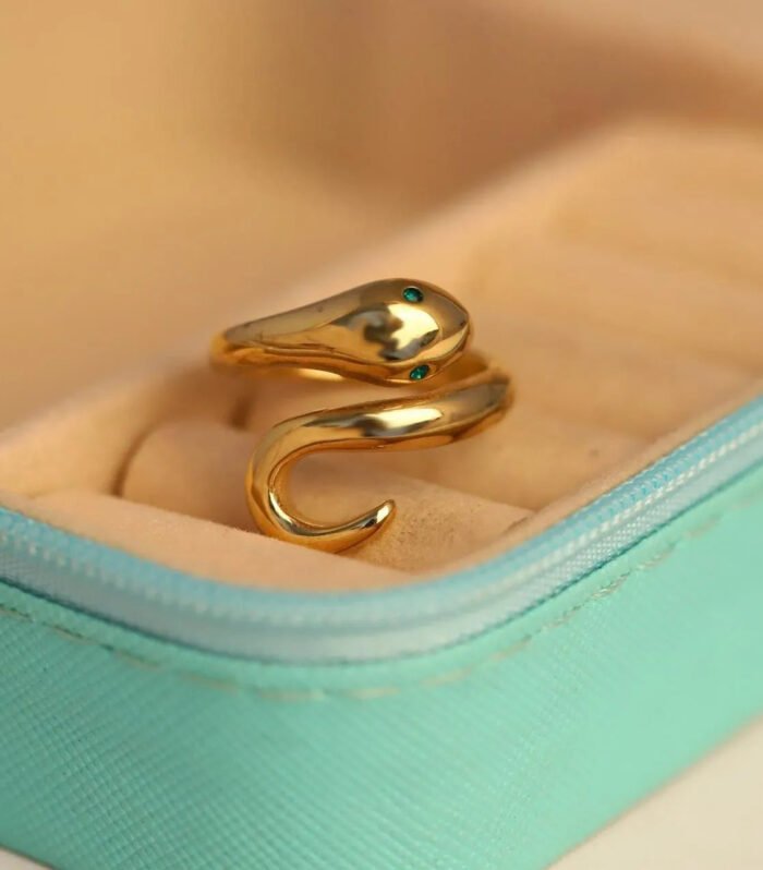 Golden Serpent Wrap Ring