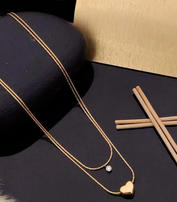Lumina Heart Duo Layered Necklace
