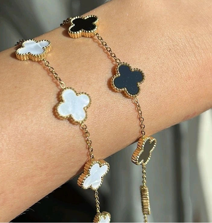 Luxe Dual Clover Bracelet (2 IN 1 SIDE )