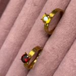Ruby & Citrine Solitaire Ring